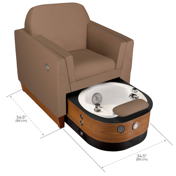 LEC Wilshire Pedicure Chair dimensions
