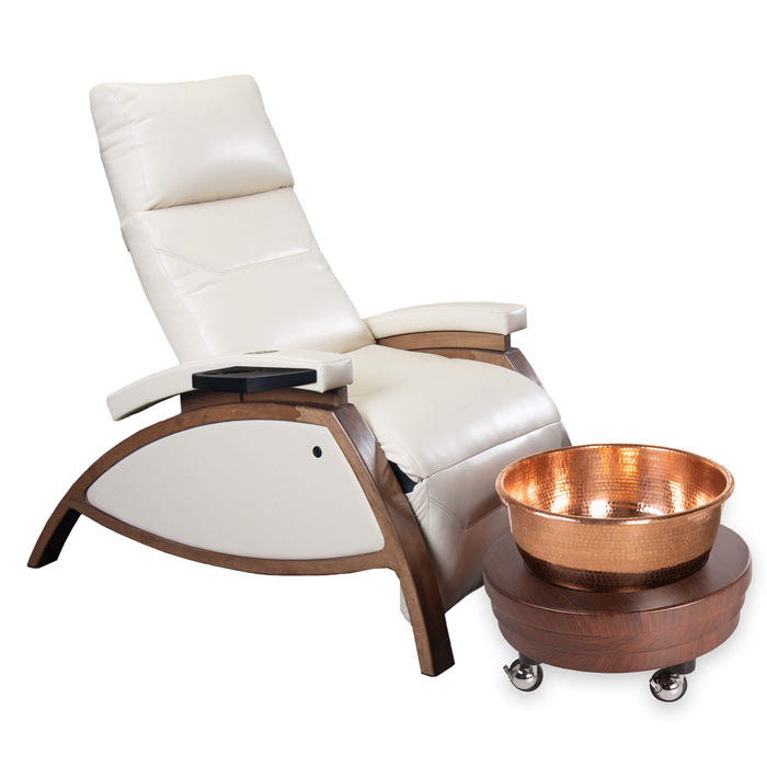 ZG Dream Lounger Pedicure Chair with copper bowl