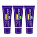 Three purple squeeze tubes of Anti-Flamme Arnica cream 90g with  15% Arnica Oil Hand Pain Cream arranged side by side on a white background.