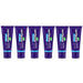 Six purple tubes of Anti-Flamme  soothing cream 100g arranged in a row on a white background.