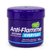 A 90g jar of Nature's Kiss Anti-Flamme Soothing Everyday Herbal Relief Crème, featuring a deep purple container with a matching purple lid and white and blue text.