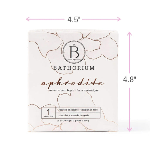 Bathorium Aphrodite Bath Bomb dimensions
