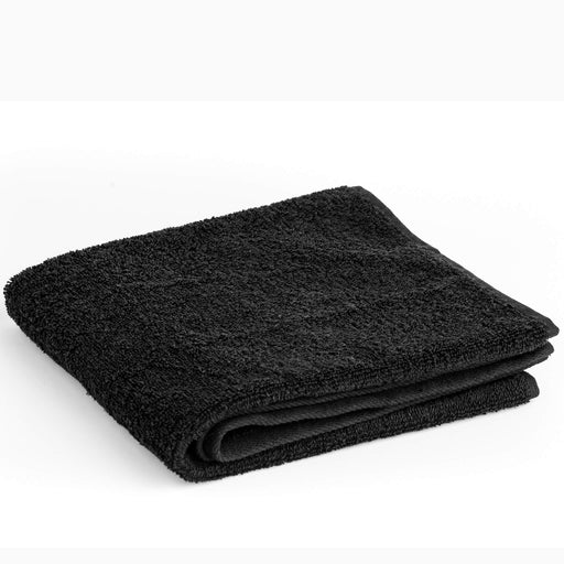 Black bleach resistant face towel single