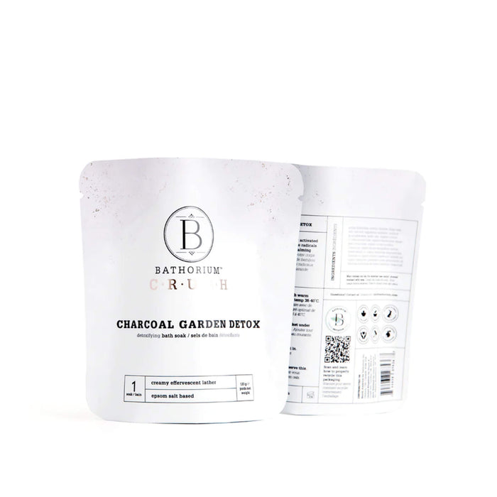 Bathorium Bath Soak Charcoal Garden Detox Crush 120g single bath size