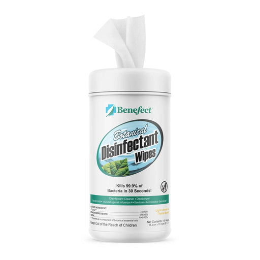 Benefect disinfectant wipes cannister on white background