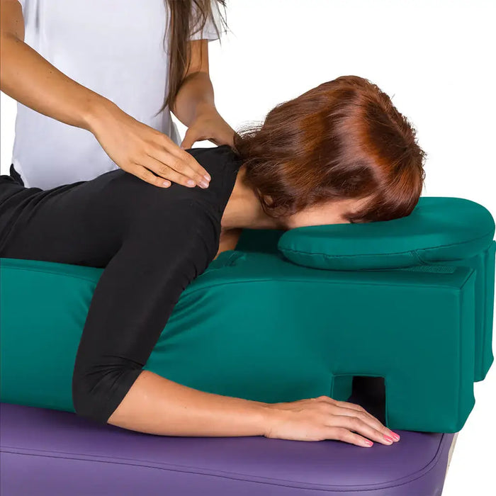 Earthlite pregnancy support bolster with massage client