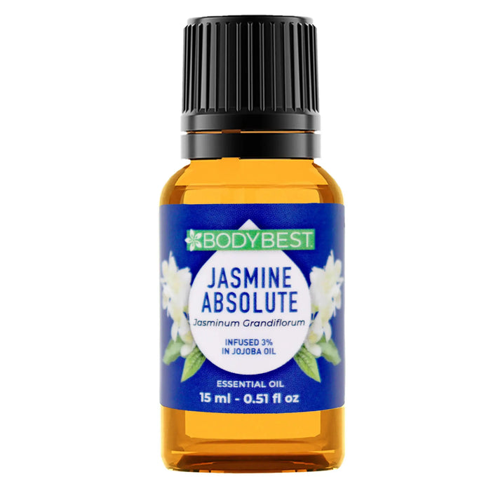 Body Best Jasmine Absolute Essentail Oil on white background