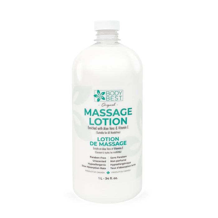 BodyBest Massage Lotion 1L bottle against white background
