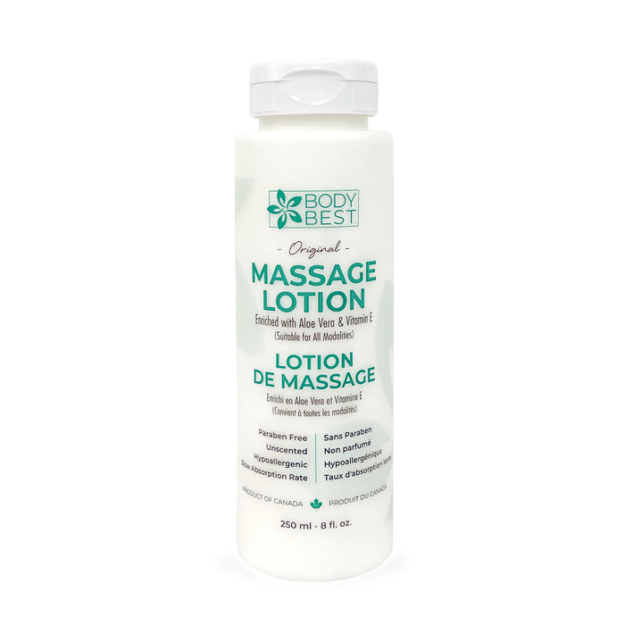 BodyBest Massage Lotion 250ml bottle against white background