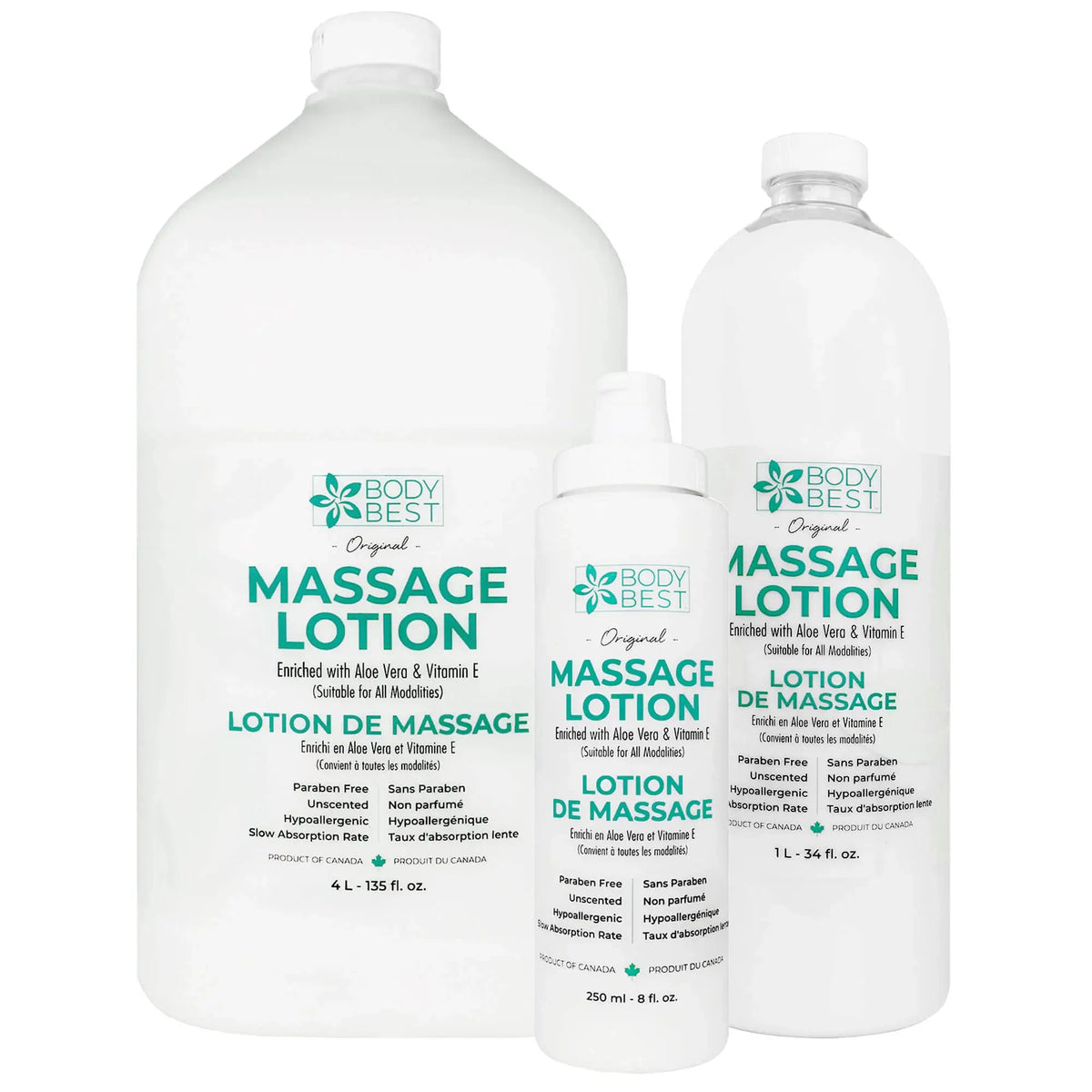 Professional Massage Lotion Canada | BodyBest Clinic Grade