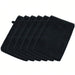 Microfiber face and body cleansing mitts in black against white background