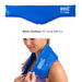 Chattanooga Colpac neck contour cooling pad shown both as a standalone product and being worn by a model. Text above reads 'Neck Contour: 23" long (58cm)'.