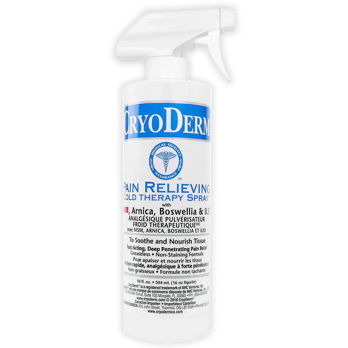 CryoDerm™ Cold Therapy Spray for Professional Massage & Therapy Clinics 16 oz