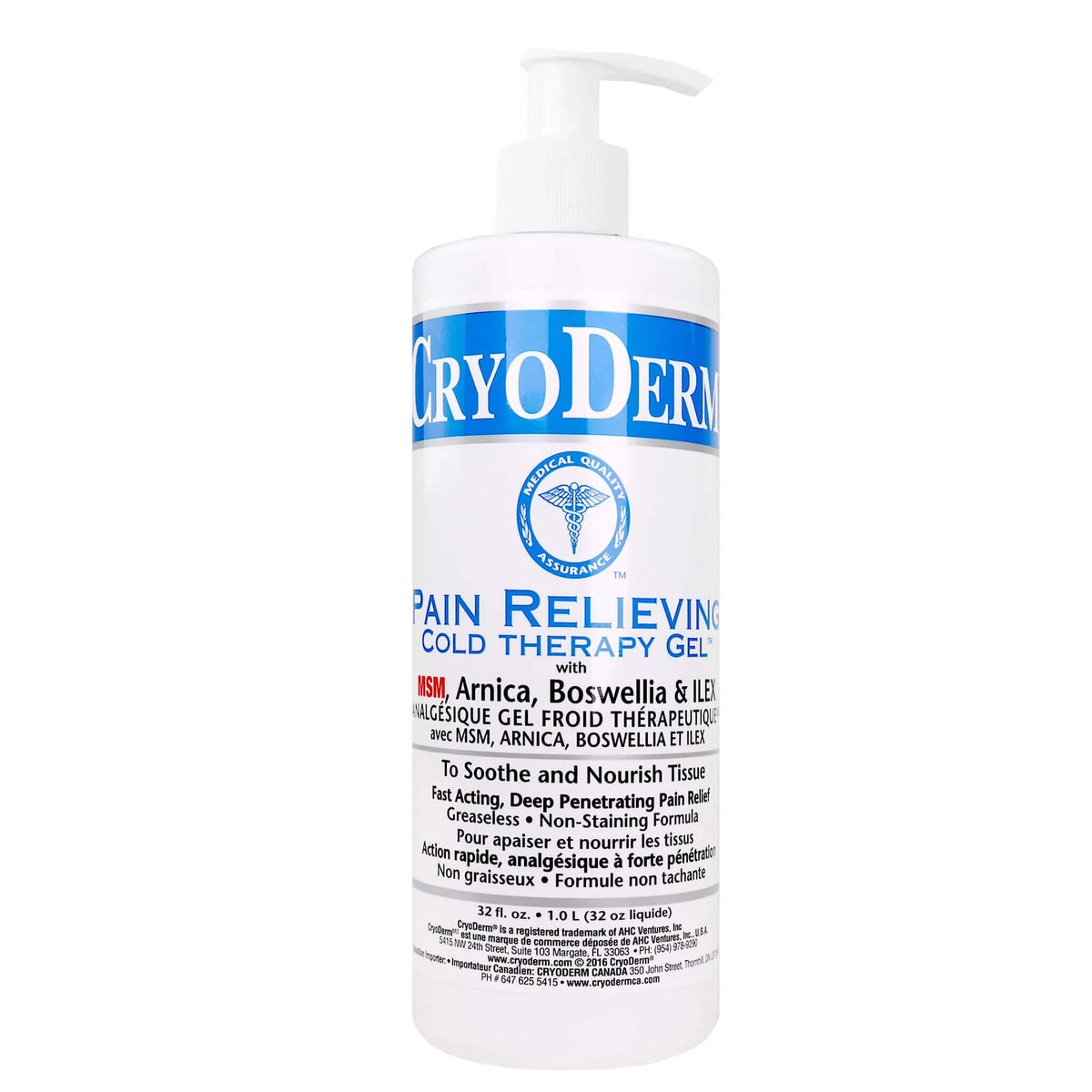 コタアイケア1 TREATMENT CryoDerm Cold Therapy Gel 32oz Pump | Body Best Canada