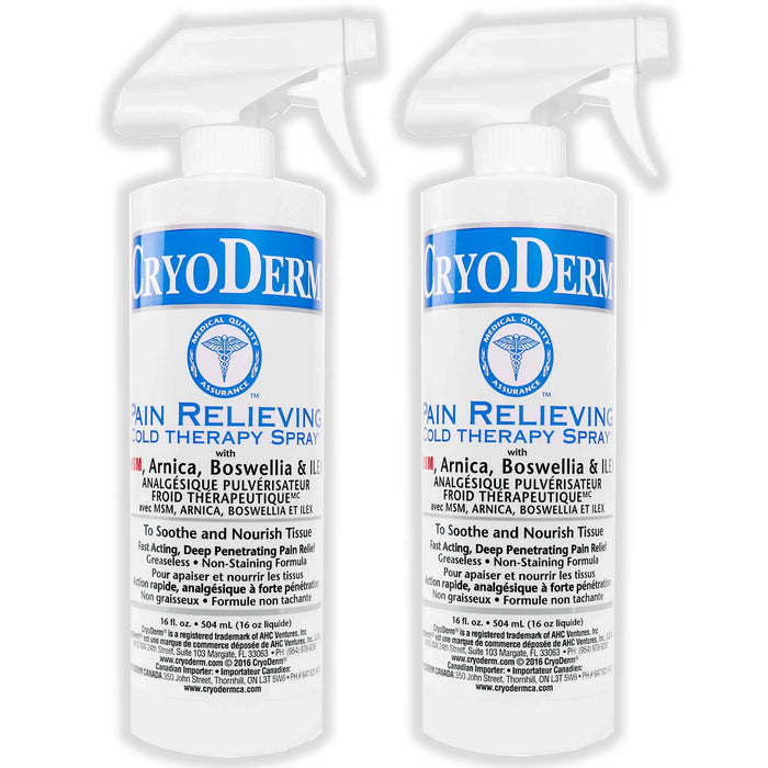CryoDerm™ Cold Therapy Spray for Professional Massage & Therapy Clinics 16 oz