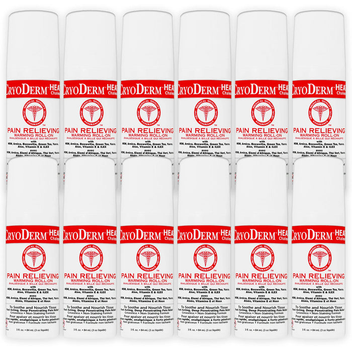 CryoDerm Heat Roll‑On Pain Relief Lotion for RMTs & Physiotherapists — Fast-Acting Topical Analgesic