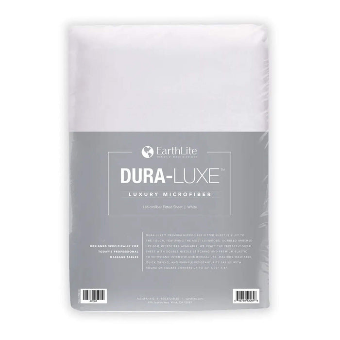 Earthlite DURA-LUXE™ Luxury Microfiber Fitted Sheets white