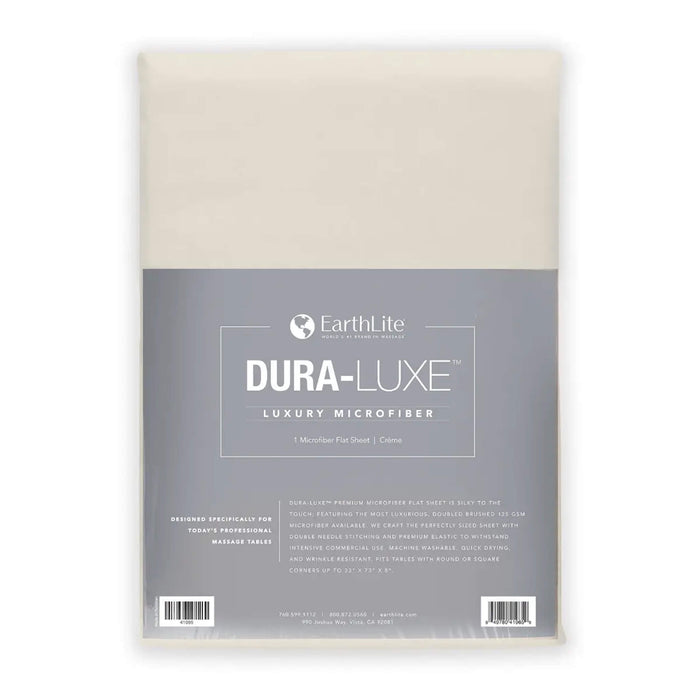 Earthlite DURA-LUXE™ Luxury Microfiber Flat Sheet Creme in Packaging