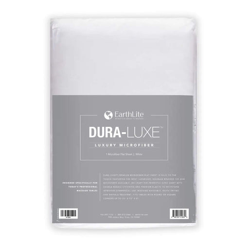 Earthlite DURA-LUXE™ Luxury Microfiber Flat Sheet White in Packaging