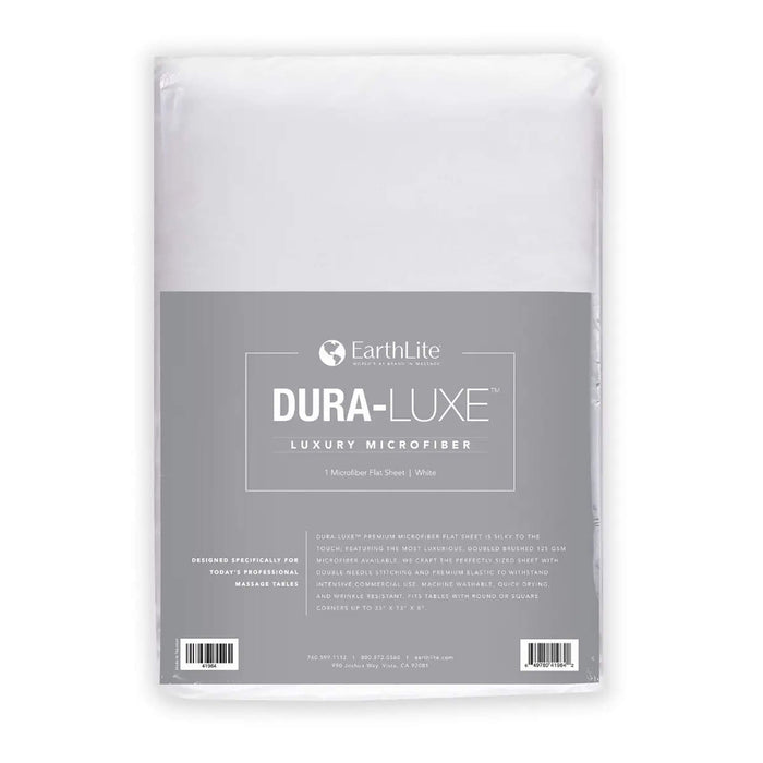 Earthlite DURA-LUXE™ Luxury Microfiber Flat Sheet White in Packaging