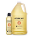 Earthlite Natural Nut™ Massage Oil with cold-pressed almond, apricot and coconut oils in 8 oz bottle and professional gallon size for massage therapy clinics