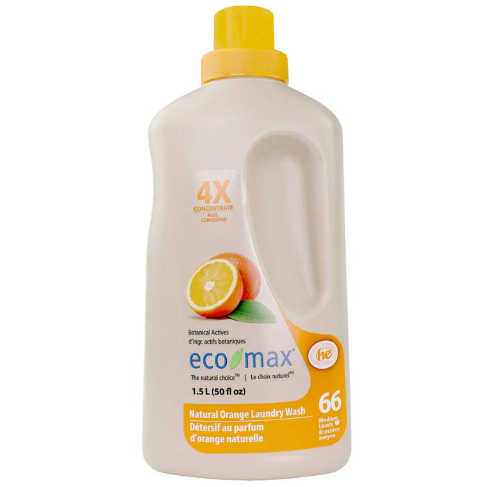Eco-Max Natural Orange Concentrated Laundry Wash 1.5L bottle Canada