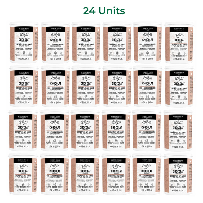 21 units of Epillyss chocolate lukewarm depilatory soft wax 591ml