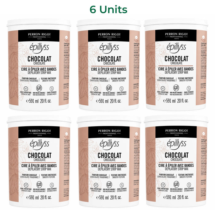 6 units of Epillyss chocolate lukewarm depilatory soft wax