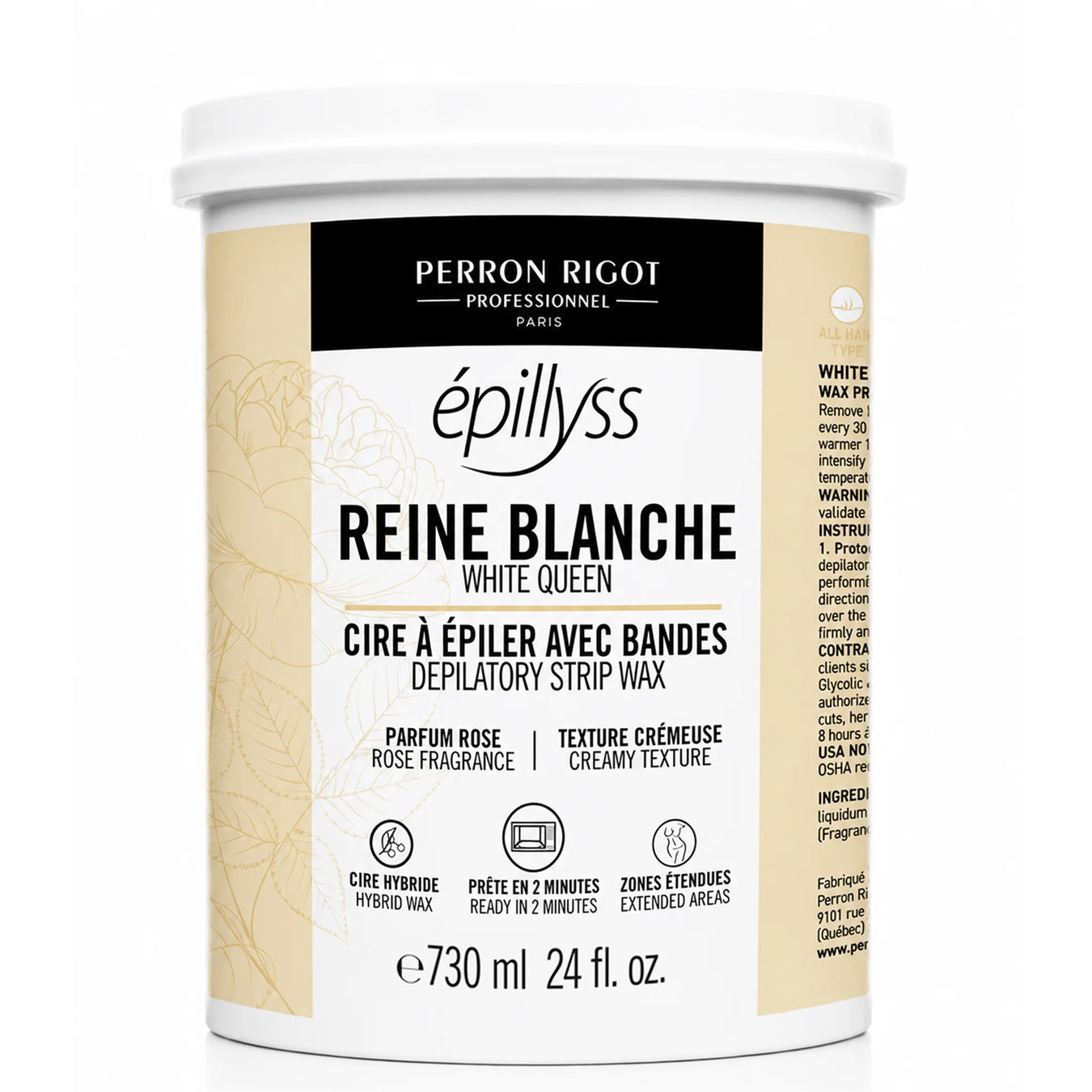 Epillyss White Queen Lukewarm Depilatory Gel Wax 24 oz 