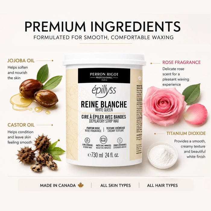 epilly's Reine Blanche white queen lukewarm depilatory wax 730ml 24oz