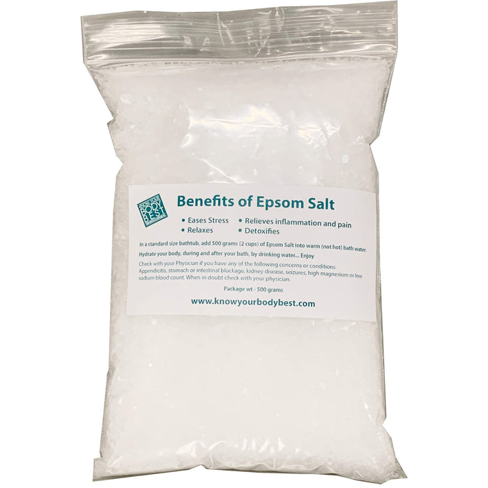 Epsom Salt 500 gram single use pouch