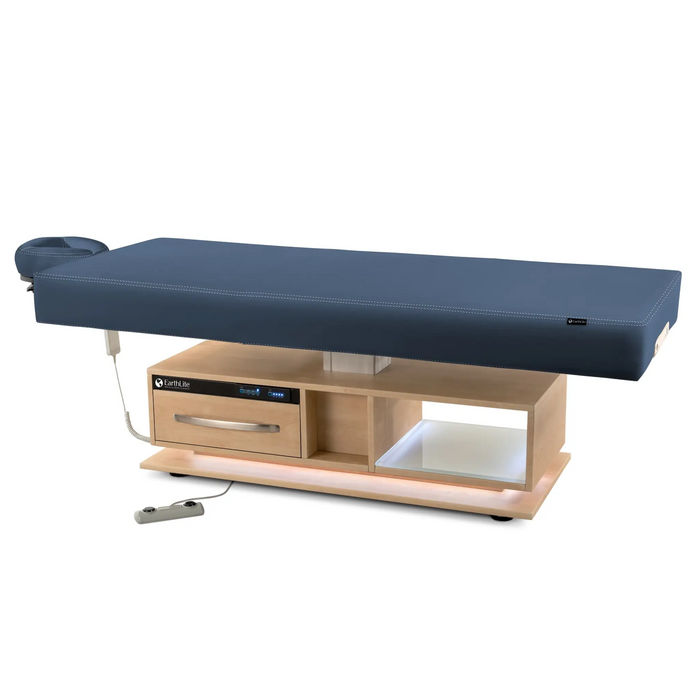 Everest Eclipse 2.0™ Multi-Purpose Flat Top Treatment Table with blue upholstery