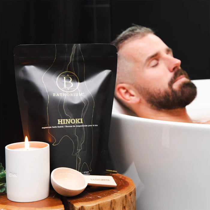 Bathorium Hinoki Magnesium Bath Soak Flakes for men and women