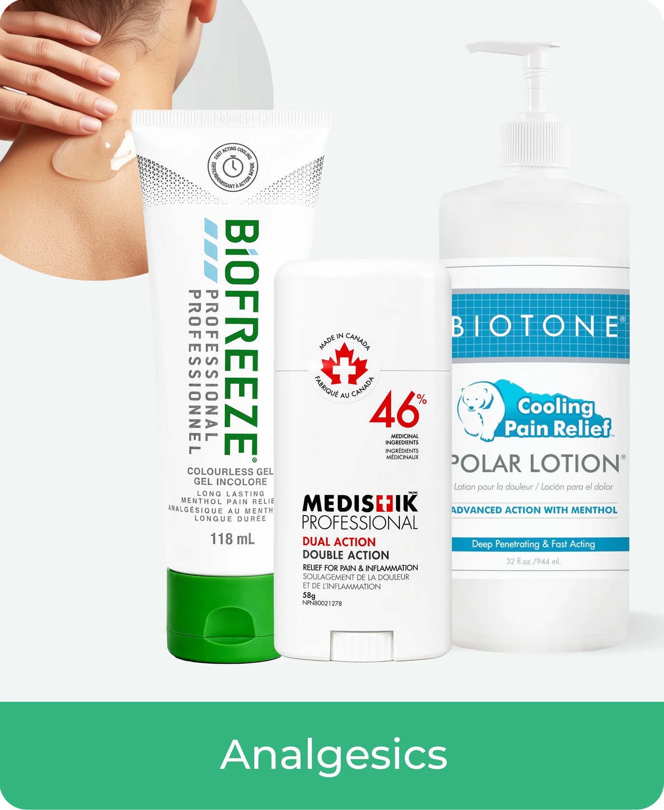 Professional topical analgesics for muscle and joint pain relief