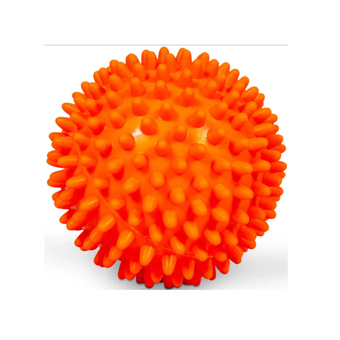 Orange spiky ball on a white background