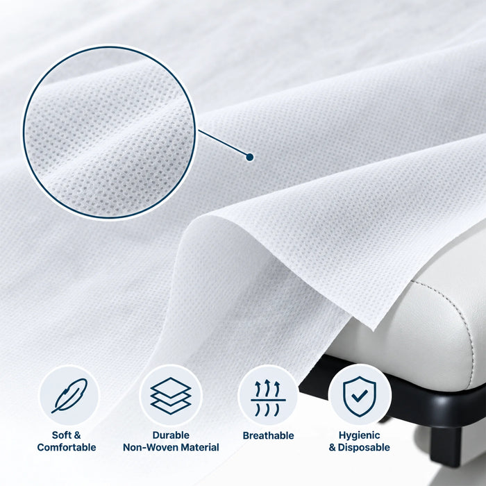 Oil-resistant non-woven disposable massage table sheet with soft laminated material