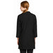 Back view of Modern Lab Coat with Front Zipper black