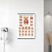 Laminated anatomical chart showing the muscles of the buttock, hip, and pelvis, with labeled muscle groups and detailed medical illustrations hanging on the wall in clinic and teaching settings