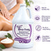 Myo-Ther Advantage deep tissue massage cream in use in massage process and few benefits list written ideal for sensitive skin, offers luxurious feel, no oily