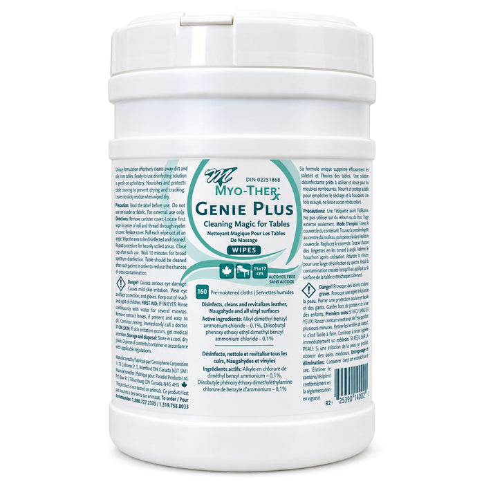 Myo-Ther Genie Plus Massage Table Cleaning Wipes Canister