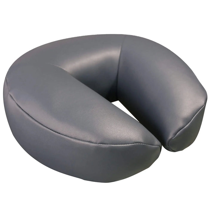 Gray neck pillow on a white background