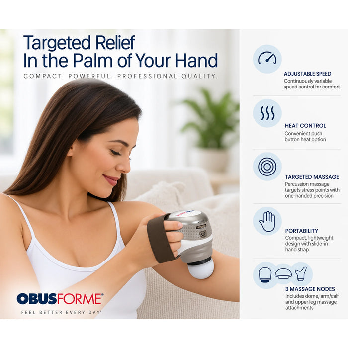 Handheld ObusForme Palm Massager for targeted percussion massage