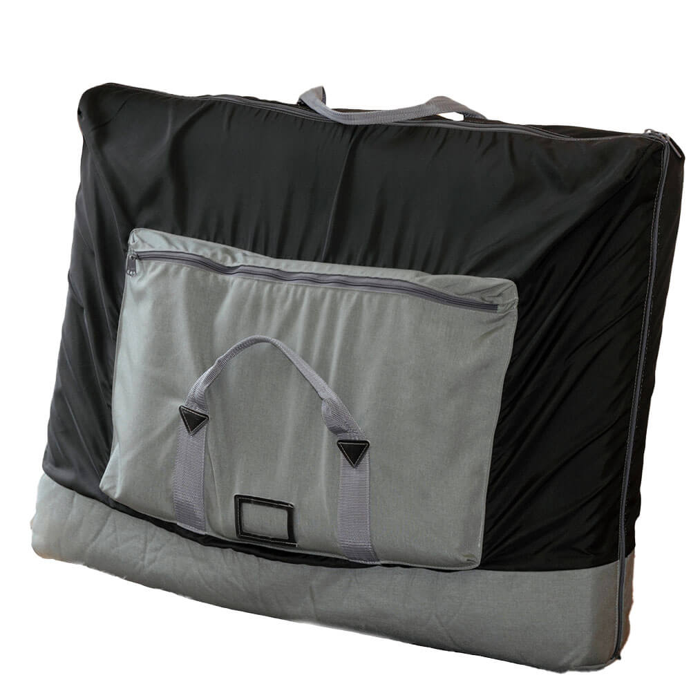 Portable treatment table carry bag black and grey