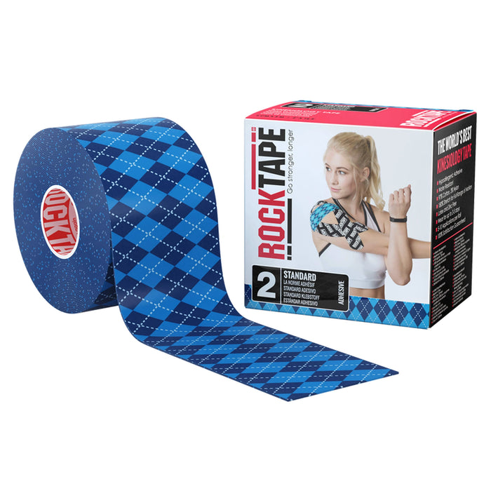 Rocktape standard tape roll blue argyle