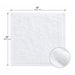 Dimensions of Standard face towels in white color 12 inch by 12 inch made with 100% Terry cotton