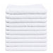 Standard face towels in white color 12 inch by 12 inch made with 100% Terry cotton for use for spas and clinics