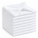 Standard face towels in white color 13 inch by 13 inch made with 100% Terry cotton