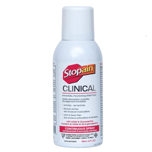 Stopain Clinical spray 118ml  bottle on a white background