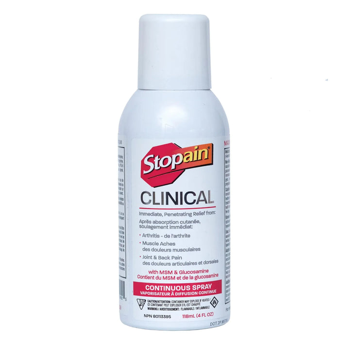 Stopain Clinical spray 118ml  bottle on a white background