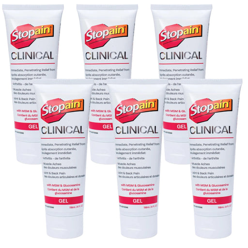 6 4oz Tubes of Stopain Clinical Gel 